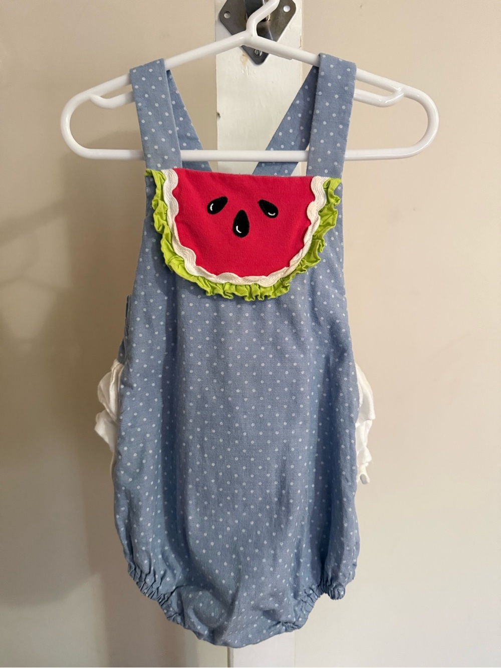Ricrac & Ruffles Watermelon Ruffle Butt Romper - Picture 4 of 8